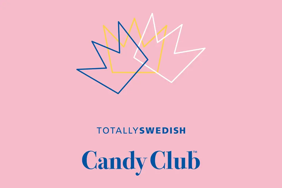 Totallyswedishs Candy Club Logo On Pink