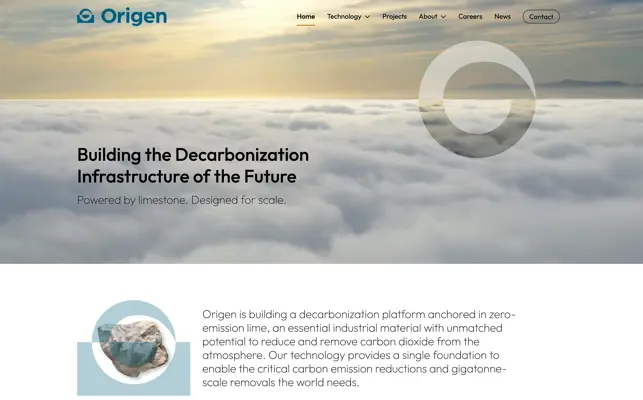 Origen Website Homepage 2026