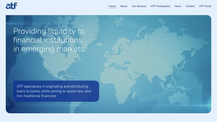 ATF Finance Website Homepage